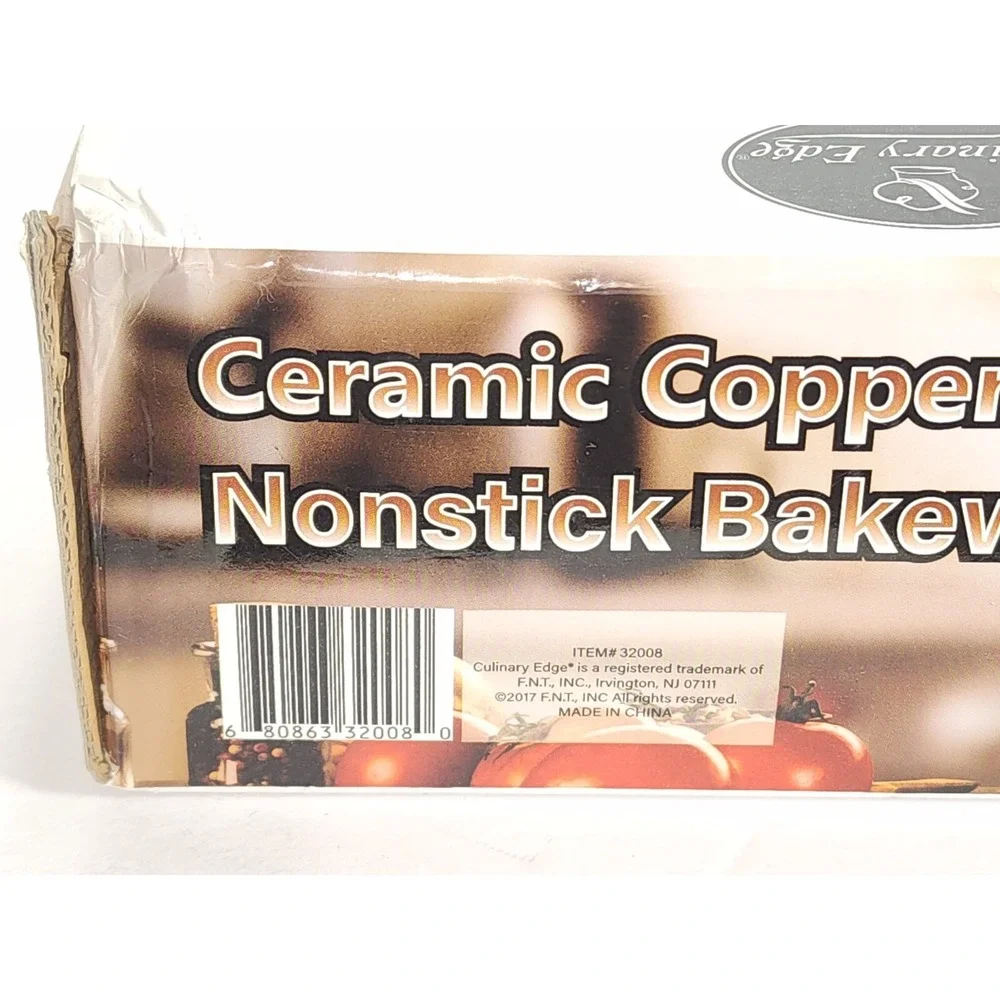 Culinary Edge Copper Ceramic Nonstick‎ Bakeware Set, Assorted Items, 4 Piece